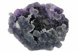 Blue Fluorite Over Purple Octahedral Fluorite - Fluorescent! #149756-1